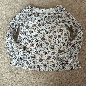 Janie and Jack floral ruffle neck blouse